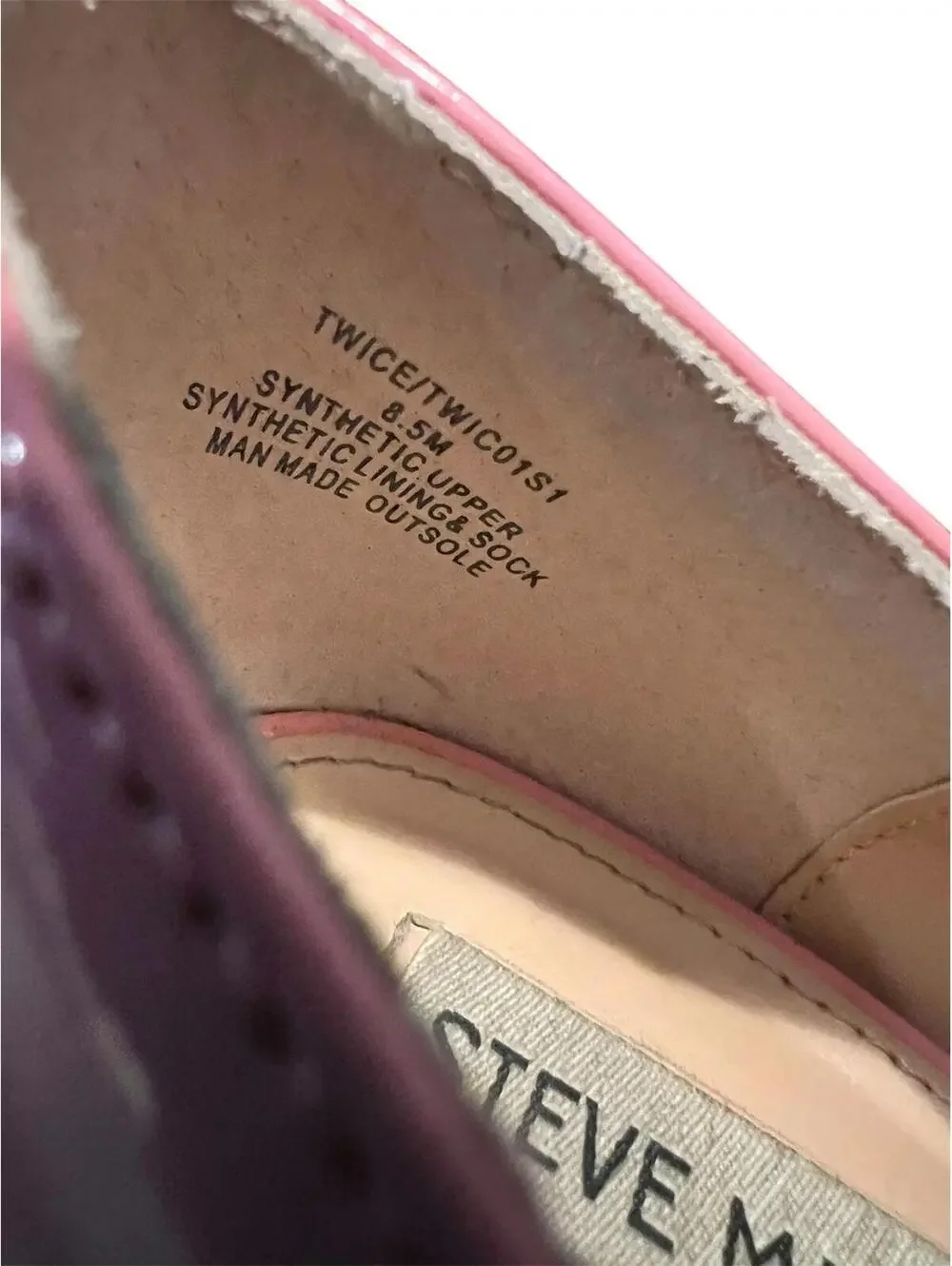 Steve Madden Twice Pink Patent Platform Mary Jane Euphoria Cassie Howard 8.5